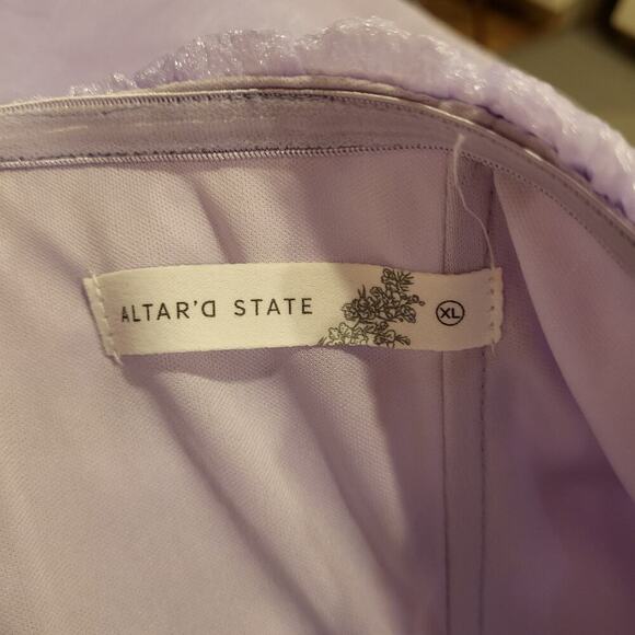 Altar'd State Purple Lavender Mini Sleeveless Prom Homecoming Dance *sz XL* - Picture 11 of 11